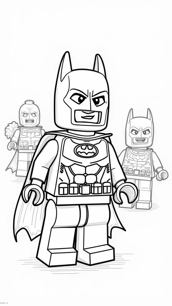 Página para colorear de la película de LEGO Batman